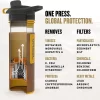 GRAYL GeoPress 24 oz Water Purifier Bottle - Filter for Hiking, Camping, Survival, Travel (Coyote Amber)