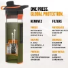 GRAYL GeoPress 24 oz Water Purifier Bottle - Filter for Hiking, Camping, Survival, Travel (Oasis Green)