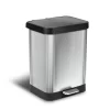 Glad GLD-74506 Stainless Steel Step Trash Can with Clorox Odor Protection