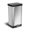 Glad GLD-74507 Stainless Steel Step Trash Can with Clorox Odor Protection