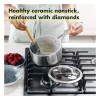 GreenPan Venice Pro Tri-Ply Stainless Steel Healthy Ceramic Nonstick 1.6QT Saucepan Pot with Lid, PFAS-Free, Multi Clad, Induction, Dishwasher Safe, Oven Safe, Silver (CC002241-001)