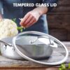 GreenPan Venice Pro Tri-Ply Stainless Steel Healthy Ceramic Nonstick 5QT Saute Pan Jumbo Cooker with Helper Handle and Lid, PFAS-Free, Multi Clad, Induction, Dishwasher Safe, Oven Safe, Silver ( CC002257-001)