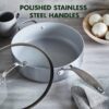 GreenPan Venice Pro Tri-Ply Stainless Steel Healthy Ceramic Nonstick 5QT Saute Pan Jumbo Cooker with Helper Handle and Lid, PFAS-Free, Multi Clad, Induction, Dishwasher Safe, Oven Safe, Silver ( CC002257-001)