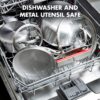 GreenPan Venice Pro Tri-Ply Stainless Steel Healthy Ceramic Nonstick 5QT Saute Pan Jumbo Cooker with Helper Handle and Lid, PFAS-Free, Multi Clad, Induction, Dishwasher Safe, Oven Safe, Silver ( CC002257-001)