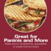 Hamilton Beach Electric Panini Press Grill with Locking Lid, Opens 180 Degrees for Any Sandwich Thickness, Nonstick 8