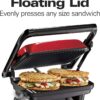 Hamilton Beach Electric Panini Press Grill with Locking Lid, Opens 180 Degrees for Any Sandwich Thickness, Nonstick 8