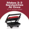Hamilton Beach Electric Panini Press Grill with Locking Lid, Opens 180 Degrees for Any Sandwich Thickness, Nonstick 8