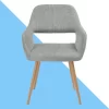 Hashtag Home Covet Upholstered Arm Chair (Set of 2) Gray Fabric Hashtag Home Covet Upholstered Arm Chair (Set of 2) Gray Fabric