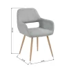 Hashtag Home Covet Upholstered Arm Chair (Set of 2) Gray Fabric Hashtag Home Covet Upholstered Arm Chair (Set of 2) Gray Fabric