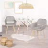 Hashtag Home Covet Upholstered Arm Chair (Set of 2) Gray Fabric Hashtag Home Covet Upholstered Arm Chair (Set of 2) Gray Fabric