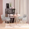 Hashtag Home Covet Upholstered Arm Chair (Set of 2) Gray Fabric Hashtag Home Covet Upholstered Arm Chair (Set of 2) Gray Fabric