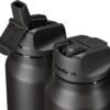 HidrateSpark PRO 32oz Smart Water Bottle Stainless Steel - Tracks Water Intake & Glows to Remind You to Stay Hydrated , Straw Lid, Black