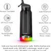HidrateSpark PRO 32oz Smart Water Bottle Stainless Steel - Tracks Water Intake & Glows to Remind You to Stay Hydrated , Straw Lid, Black