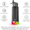 HidrateSpark PRO 32oz Smart Water Bottle Stainless Steel – Tracks Water Intake & Glows to Remind You to Stay Hydrated , Straw Lid, Brushed Steel