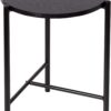 Honey Can Do 18 Black Round Side Table with T-Pattern Base