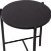 Honey Can Do 18 Black Round Side Table with T-Pattern Base
