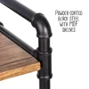 Honey Can Do 3-Tier Industrial Black Bookshelf