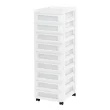 IRIS White 9-Drawer Storage Cart With Organizer Top