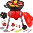 JOYIN 24 PCS Little Chef Barbecue BBQ Cooking Kitchen Toy Interactive Grill Play Food Cooking Playset for Kids Kitchen Pretend Play
