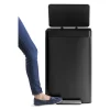 KOHLER 20940-BST 13 Gal. Stainless Steel Trash Can in Black Stainless