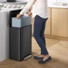 KOHLER 20940-BST 13 Gal. Stainless Steel Trash Can in Black Stainless