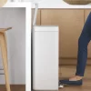 KOHLER 20940-STW 13 Gal. Stainless Steel White and Stainless Step-On Trash Can
