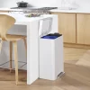 KOHLER K-20956-STW 11 Gallon Hands-Free Dual Compartment Recycling Kitchen Step Can, Trash Can