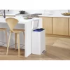 KOHLER K-20956-STW 11 Gallon Hands-Free Dual Compartment Recycling Kitchen Step Can, Trash Can