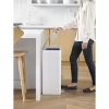 KOHLER K-20956-STW 11 Gallon Hands-Free Dual Compartment Recycling Kitchen Step Can, Trash Can