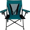 Kijaro XXL Dual Lock Portable Camping Chair - Supports Up To 400lbs - Enjoy the Outdoors in a Versatile Folding Chair, Sports Chair, Outdoor Chair & Lawn Chair (Cayman Blue Iguana)