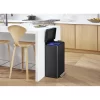 Kohler 20956-BST Step Trash Can, 11 Gallon, Dual Compartment, Black with Stainless Steel