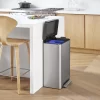 Kohler 20956-ST 11 Gallon Hands-Free Dual Compartment Recycling Kitchen Step, Trash Can with Foot Pedal, Quiet-Close Lid, Stainless Steel