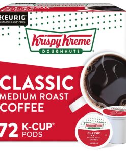 Krispy Kreme Classic, Single-Serve Keurig K-Cup Pods, Medium Roast Coffee, 12 Count (Pack of 6)