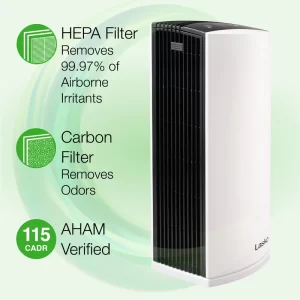 Lasko LP300 HEPA Filter Room Air Purifier with Total Protect Filtration