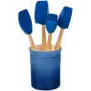 Le Creuset JS450-59 Silicone Craft Series Utensil Set with Stoneware Crock, 5 pc., Marseille