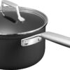 MSMK 3.5 Quart Saucepan with lid, Stay-Cool Handle, Burnt also Nonstick, PFOA Free Non-Toxic, Scratch-resistant, Induction Cooking Pot