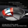 MSMK 7 inch Small Egg Nonstick Frying Pan with Lid, Eggs Omelette Burnt also Non stick, Scratch-resistant, Induction Skillet, Oven Safe to 700°F Pan for Cooking, Dishwasher Safe