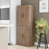 Mainstays 4-Door 5' Storage Cabinet, Rustic Oak