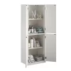 Mainstays 4-Door 5' Storage Cabinet, White Stipple