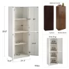Mainstays 4-Door 5' Storage Cabinet, White Stipple