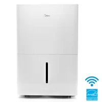 Midea 50-Pint EnergyStar Smart Dehumidifier for Wet Rooms with Pump, White, MAD50PS1WS-E