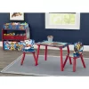 Nick Jr. PAW Patrol 4-Piece Playroom Solution by Delta Children – Set Includes Table and 2 Chairs and 6-Bin Toy Organizer