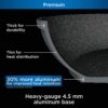 Ninja C30020 Foodi NeverStick Premium 8-Inch Fry Pan, Hard-Anodized, Nonstick, Durable & Oven Safe to 500°F, Slate Grey