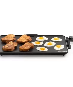 Presto 07072 SlimLine 286 sq. in. Black Electric Griddle with Temperature Sensor