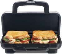Proctor Silex Deluxe Hot Sandwich Maker, Nonstick Plates, Stainless Steel (25415)