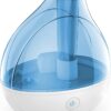Pure Enrichment MistAire Ultrasonic Cool Mist Humidifier - Quiet Air Humidifier for Bedroom, Nursery, Office, & Indoor Plants - Lasts Up To 25 Hours, 360° Rotation Nozzle, Auto Shut-Off, Night Light