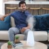 Pure Enrichment PureSpa XL 3-in-1 Cool Mist Humidifier, Essential Oil Diffuser & Mood Light - 2L Tank Provides Powerful Mist Coverage up to 350 sq ft in Bedroom, Office & Large Rooms