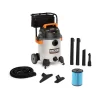 RIDGID WD1956 16 Gallon 6.5 Peak HP Stainless Steel Wet Dry Shop Vacuum with Fine Dust Filter, Locking Hose and Accessories