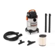RIDGID WD6425 6 Gallon 4.25 Peak HP Stainless Steel Wet/Dry Shop Vacuum with Filter, Locking Hose and Accessories