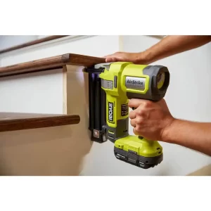 RYOBI P321K1N-P553 ONE+ 18V Cordless 2-Tool Combo Kit with 18-Gauge AirStrike Brad Nailer, 7-1/4 in. Miter Saw, 4.0 Ah Battery, and Charger